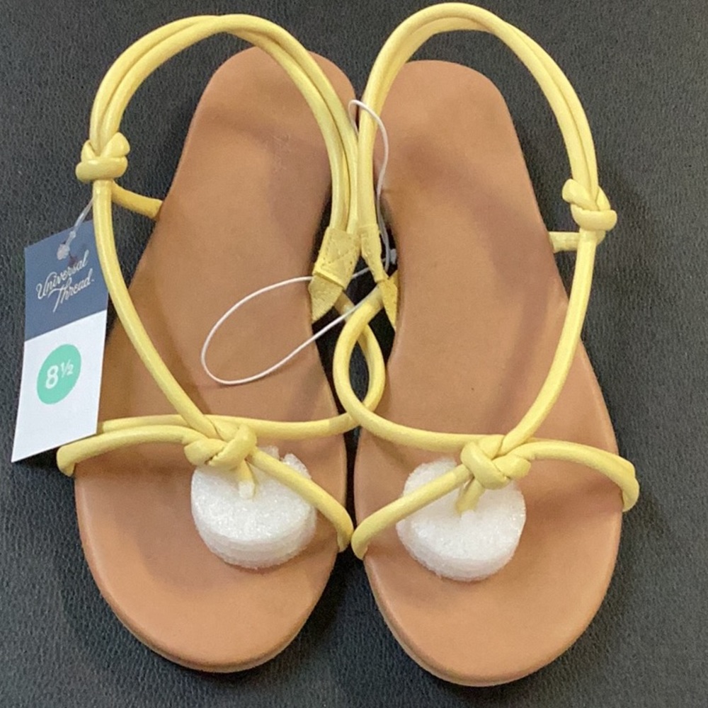 Women's Petal Tubular Sandals - Universal Thread - yellow - various sizes - Picture 2 of 5